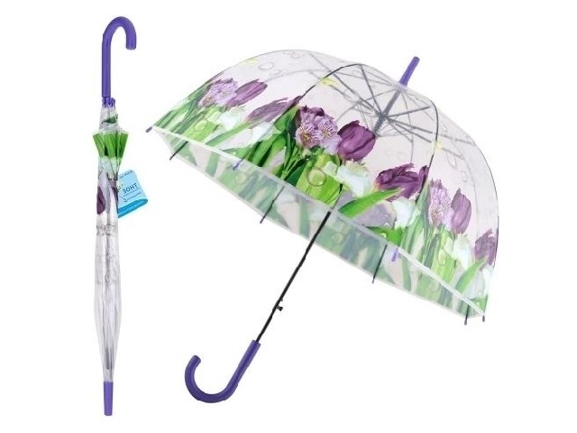 Зонт Фиолетовый букет полуавтомат FX24-36